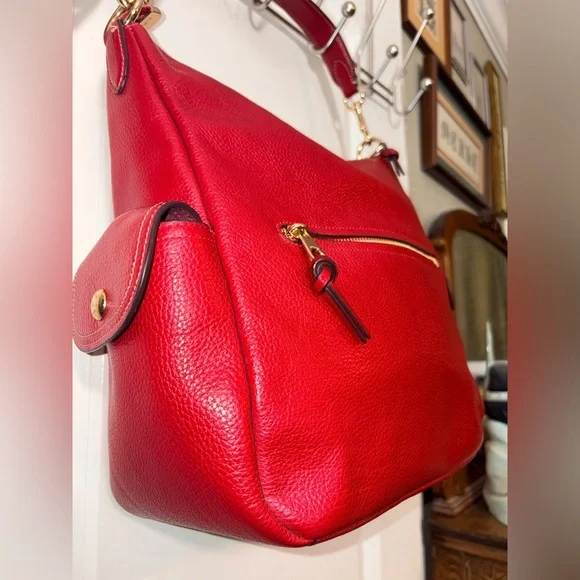 🍒 COACH Pennie Shoulder Bag - Crossbody in Red Pebble Leather - C6152 - Picture 11 of 16